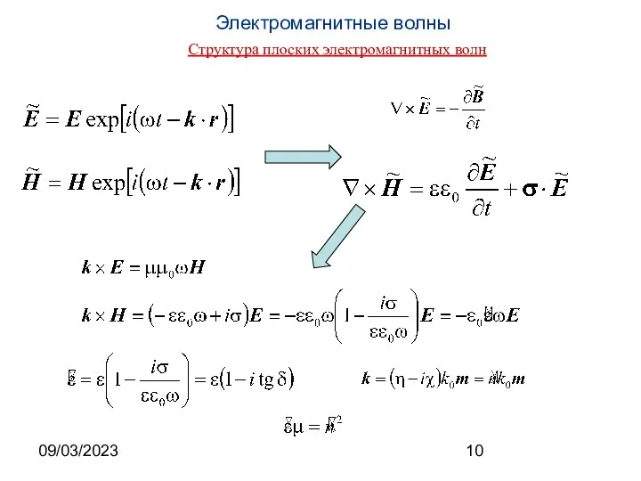 09/03/2023 Структура плоских электромагнитных волн