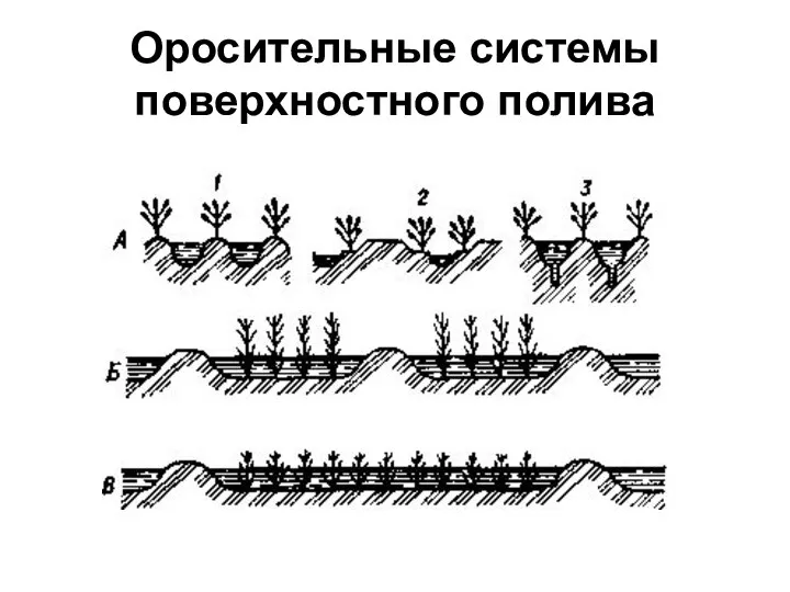 Оросительные системы поверхностного полива