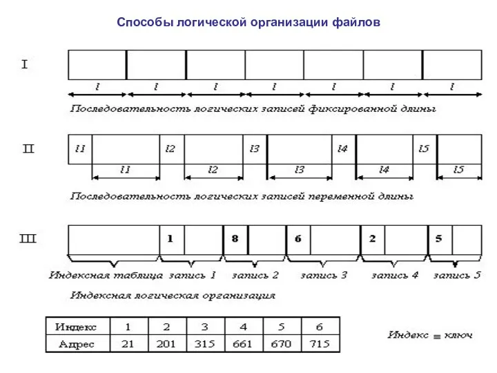 Способы логической организации файлов