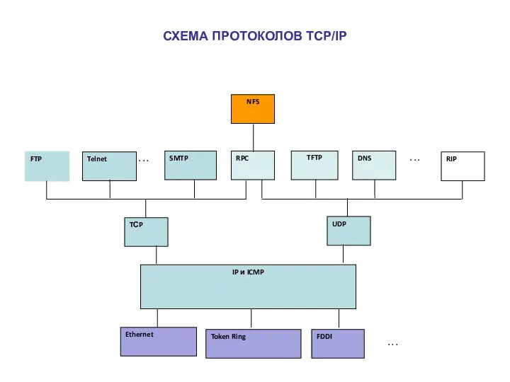 СХЕМА ПРОТОКОЛОВ TCP/IP