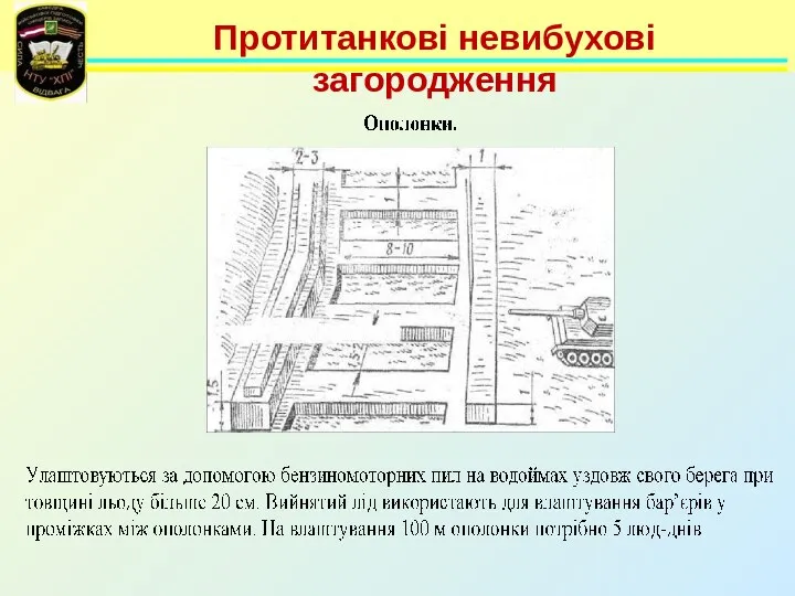 Протитанкові невибухові загородження