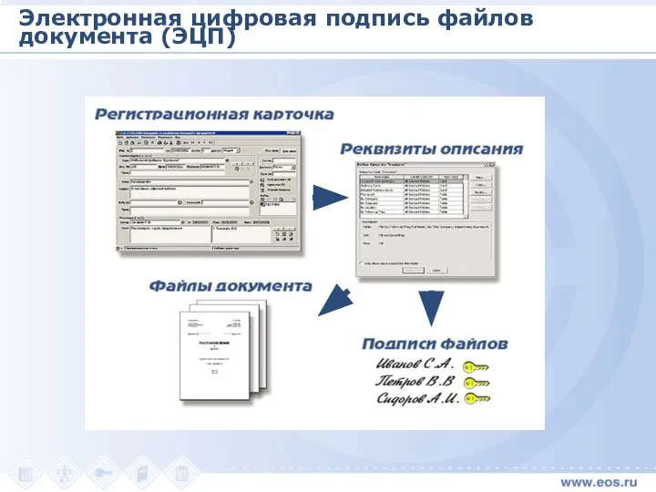 Электронная цифровая подпись файлов документа (ЭЦП)