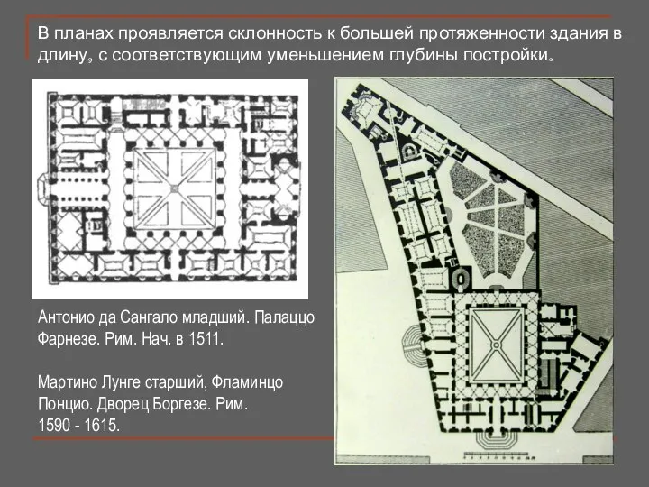 Антонио да Сангало младший. Палаццо Фарнезе. Рим. Нач. в 1511. Мартино