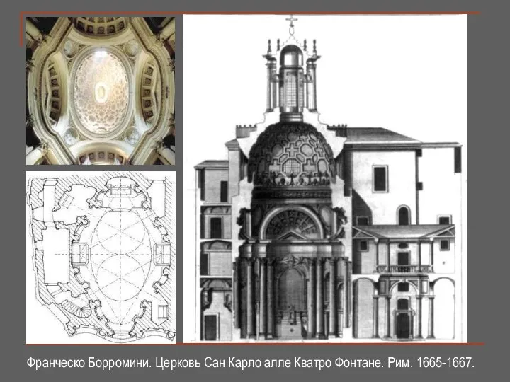 Франческо Борромини. Церковь Сан Карло алле Кватро Фонтане. Рим. 1665-1667.