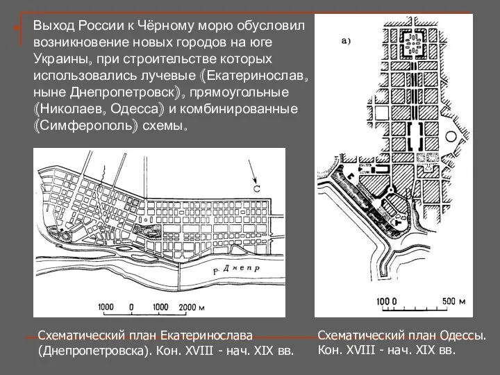 Выход России к Чёрному морю обусловил возникновение новых городов на юге