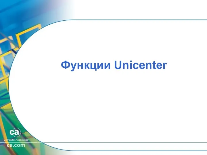 Функции Unicenter