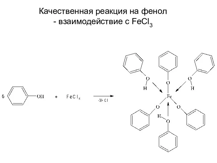 Качественная реакция на фенол - взаимодействие с FeCl3