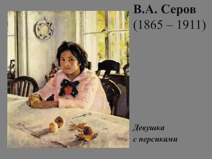 В.А. Серов (1865 – 1911) Девушка с персиками