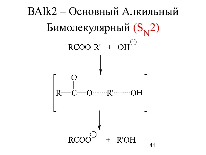 ВАlk2 – Основный Алкильный Бимолекулярный (SN2)