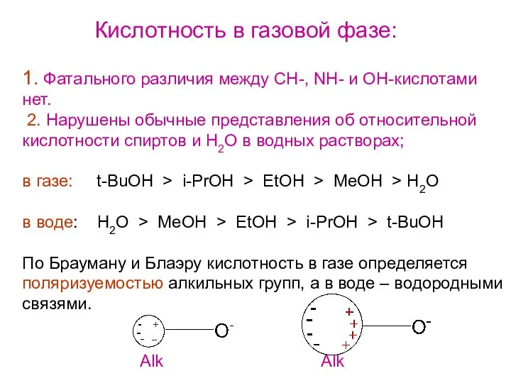 Кислотность в газовой фазе: 1. Фатального различия между СН-, NH- и