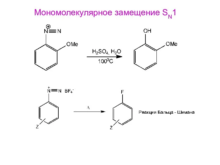 Мономолекулярное замещение SN1