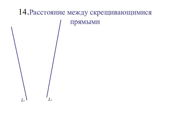 14.Расстояние между скрещивающимися прямыми