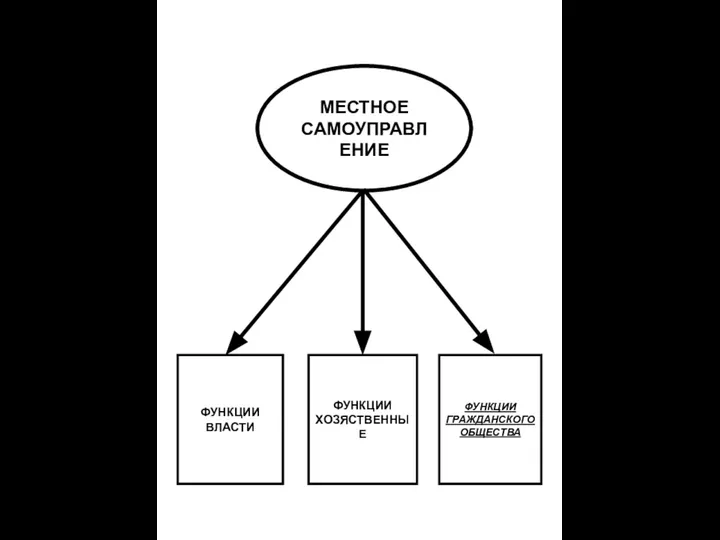 МЕСТНОЕ САМОУПРАВЛЕНИЕ ФУНКЦИИ ВЛАСТИ ФУНКЦИИ ХОЗЯСТВЕННЫЕ ФУНКЦИИ ГРАЖДАНСКОГО ОБЩЕСТВА