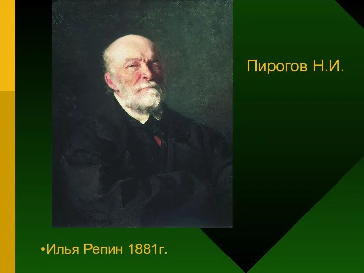 Пирогов Н.И. Илья Репин 1881г.