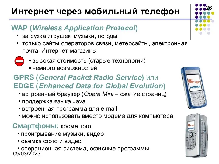 09/03/2023 Интернет через мобильный телефон WAP (Wireless Application Protocol) загрузка игрушек,