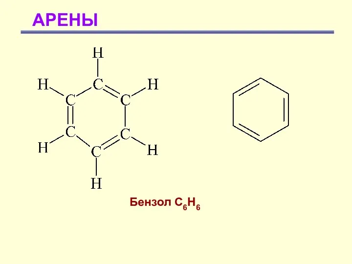 АРЕНЫ Бензол С6Н6