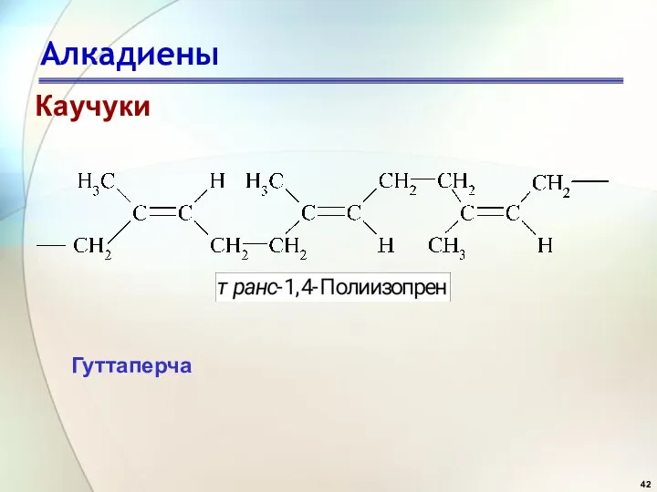 Алкадиены Каучуки Гуттаперча