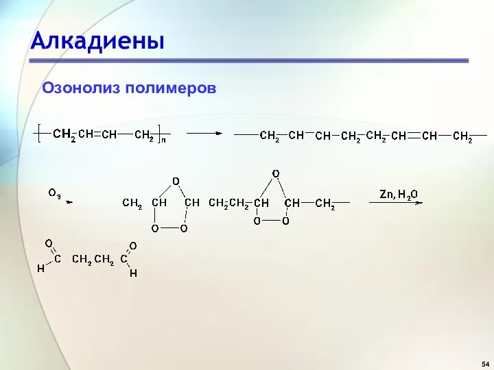 Алкадиены Озонолиз полимеров