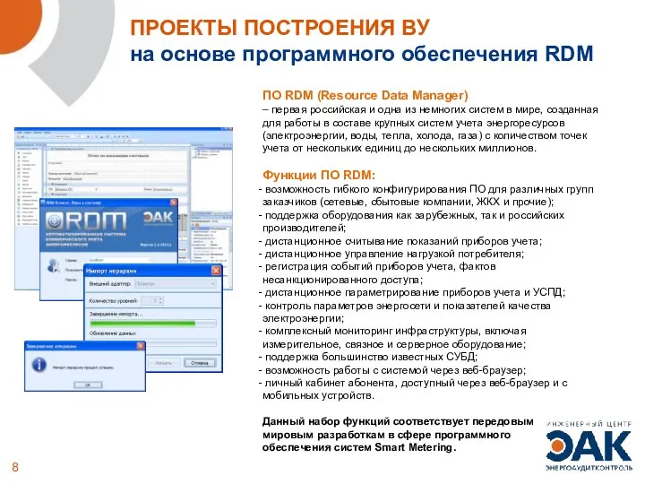 ПРОЕКТЫ ПОСТРОЕНИЯ ВУ на основе программного обеспечения RDM ПО RDM (Resource