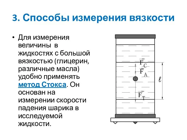 3. Способы измерения вязкости Для измерения величины в жидкостях с большой