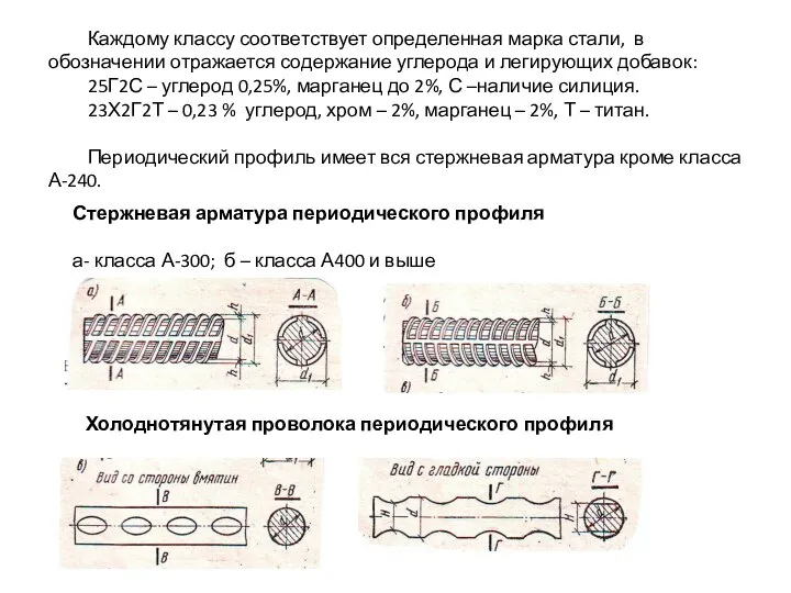 Каждому классу соответствует определенная марка стали, в обозначении отражается содержание углерода