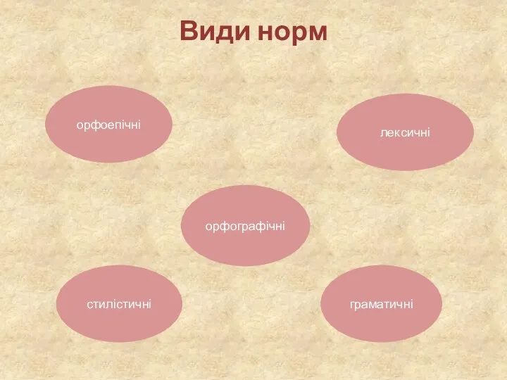 Види норм орфоепічні орфографічні стилістичні граматичні лексичні