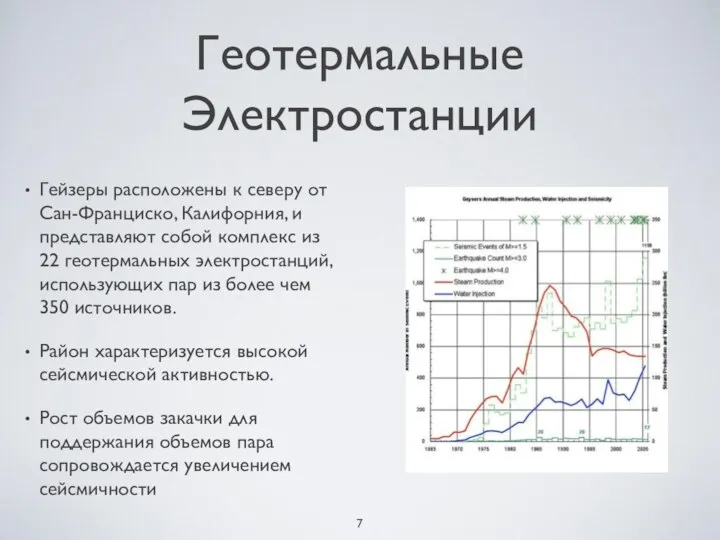 Геотермальные Электростанции Гейзеры расположены к северу от Сан-Франциско, Калифорния, и представляют