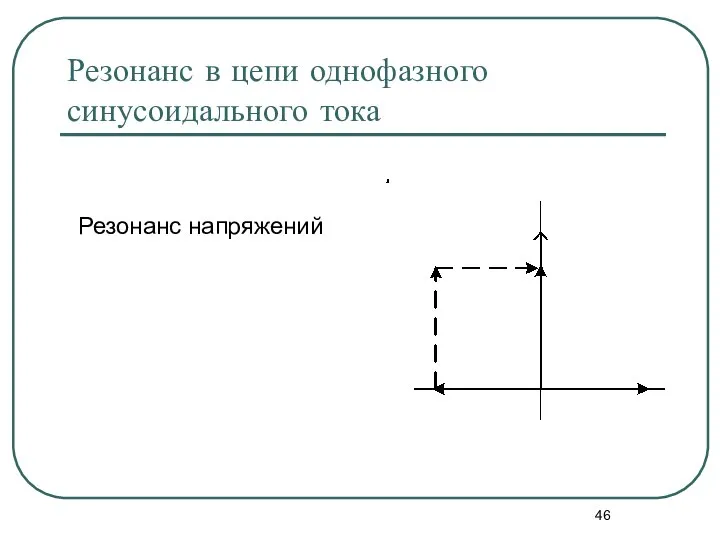 Резонанс в цепи однофазного синусоидального тока Резонанс напряжений