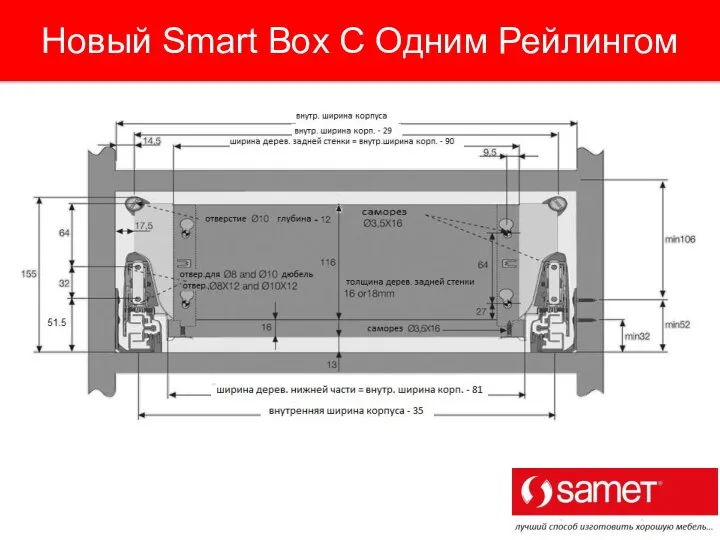 Новый Smart Box С Одним Рейлингом