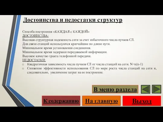 Способа построения «КАЖДАЯ с КАЖДОЙ» ДОСТОИНСТВА: Высокая структурная надежность сети за