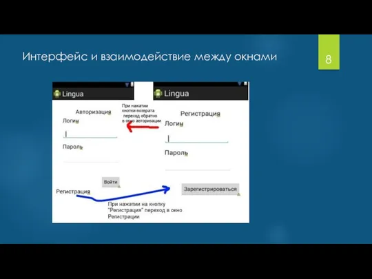 Интерфейс и взаимодействие между окнами