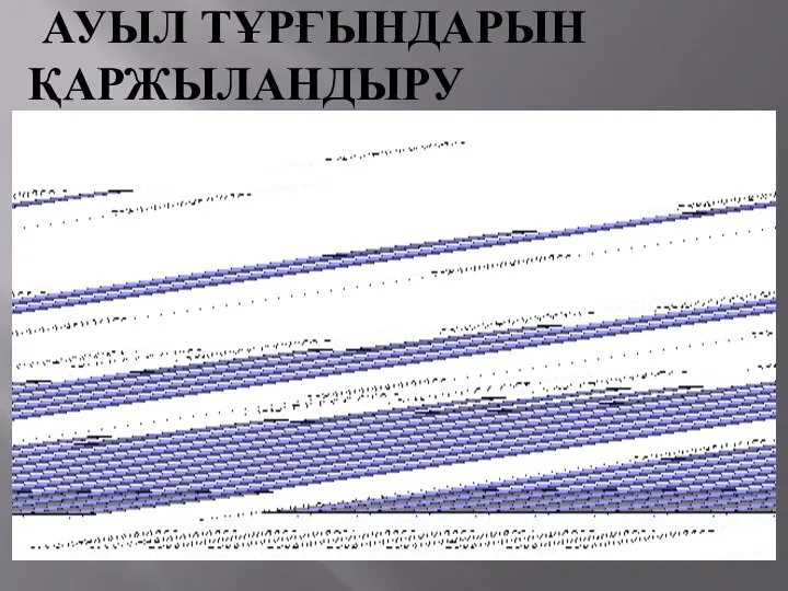 АУЫЛ ТҰРҒЫНДАРЫН ҚАРЖЫЛАНДЫРУ