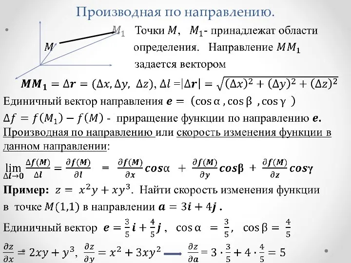 Производная по направлению.