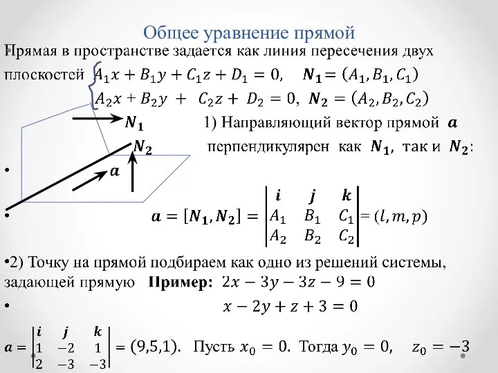 Общее уравнение прямой