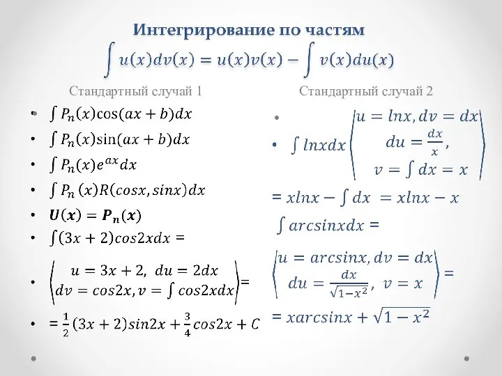 Стандартный случай 1 Стандартный случай 2