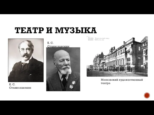 ТЕАТР И МУЗЫКА К. С. Станиславским К. С. Станиславским Московский художественный театра