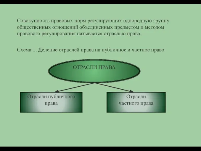 Совокупность правовых норм регулирующих однородную группу общественных отношений объединенных предметом и