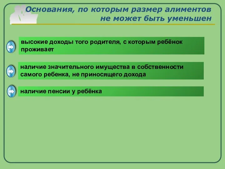 Основания, по которым размер алиментов не может быть уменьшен высокие доходы