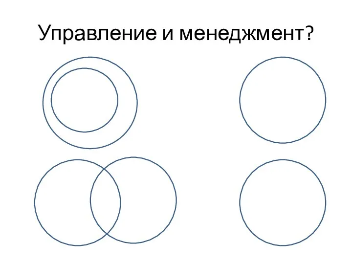 Управление и менеджмент?