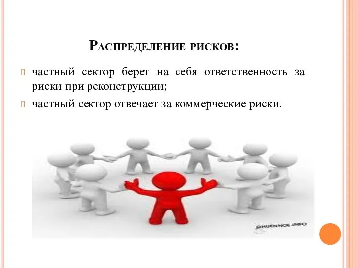 Распределение рисков: частный сектор берет на себя ответственность за риски при