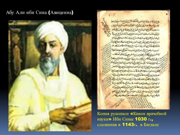 Копия рукописи «Канон врачебной науки» Ибн Сины 1030 г., сделанная в