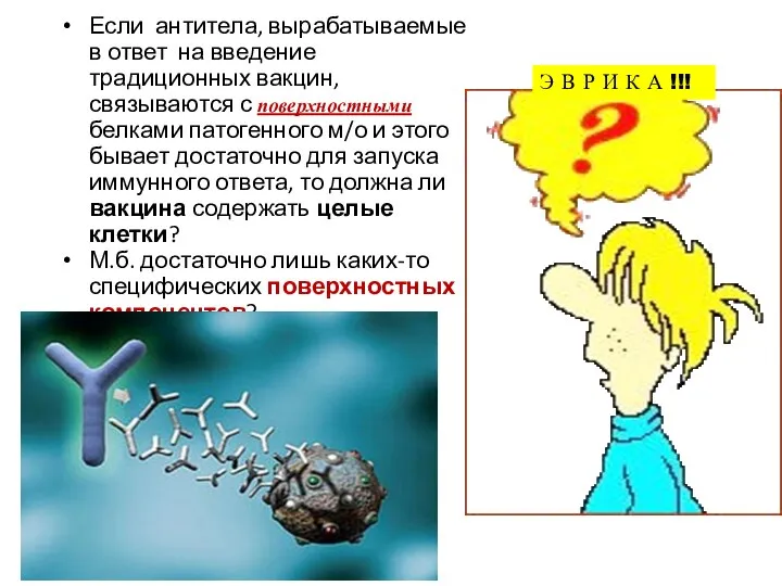 Если антитела, вырабатываемые в ответ на введение традиционных вакцин, связываются с