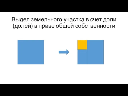 Выдел земельного участка в счет доли (долей) в праве общей собственности