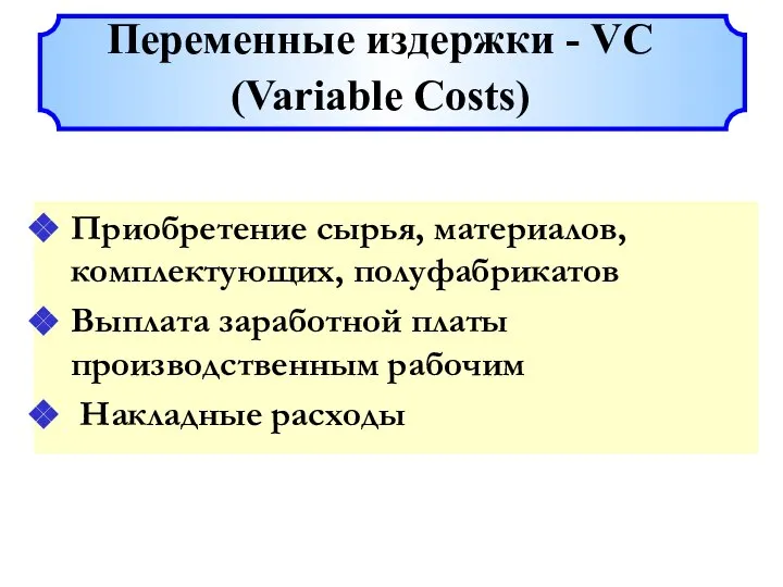 Приобретение сырья, материалов, комплектующих, полуфабрикатов Выплата заработной платы производственным рабочим Накладные