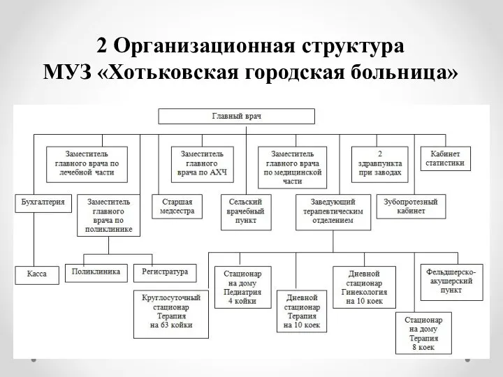 2 Организационная структура МУЗ «Хотьковская городская больница»