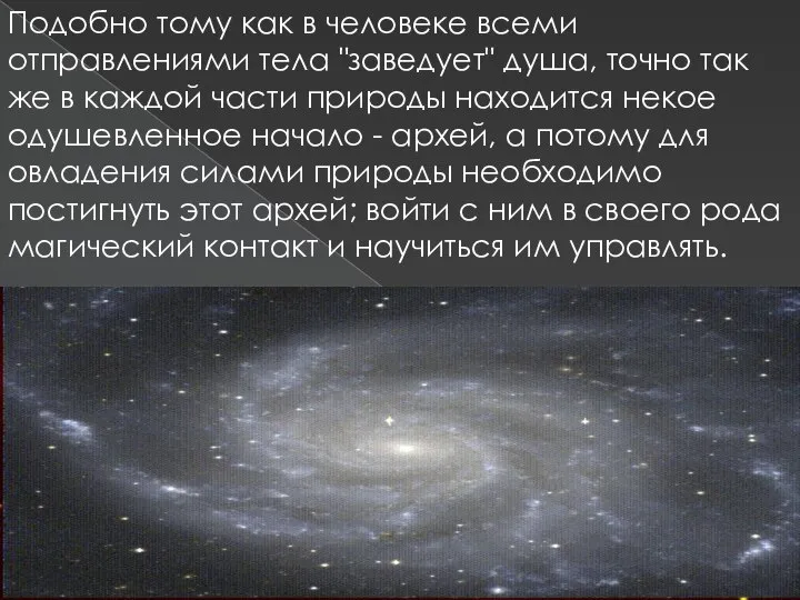 Подобно тому как в человеке всеми отправлениями тела "заведует" душа, точно