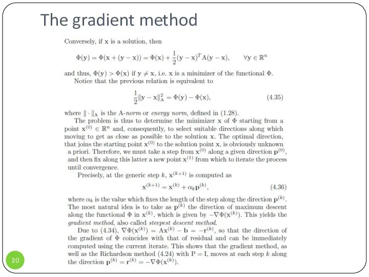 The gradient method