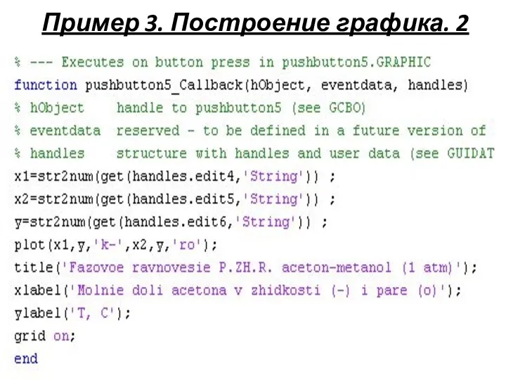 Пример 3. Построение графика. 2