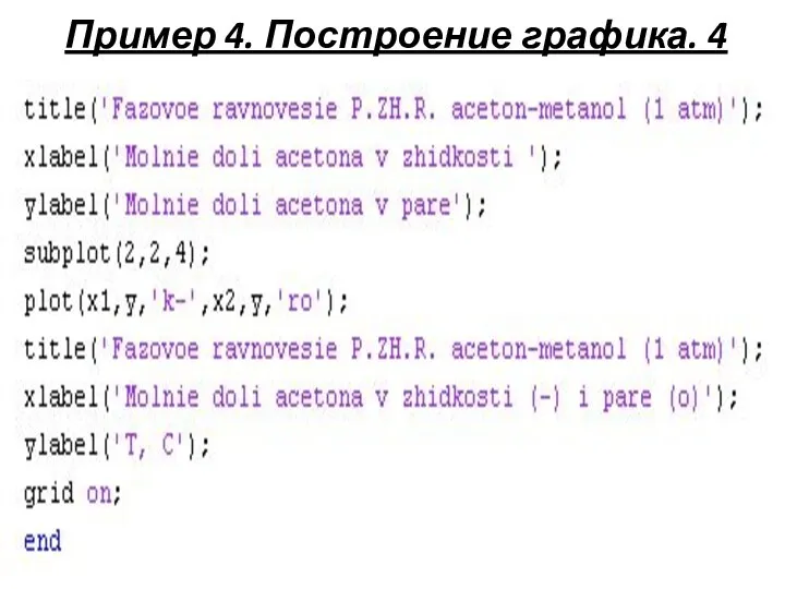 Пример 4. Построение графика. 4