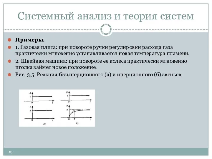 Системный анализ и теория систем Примеры. 1. Газовая плита: при повороте